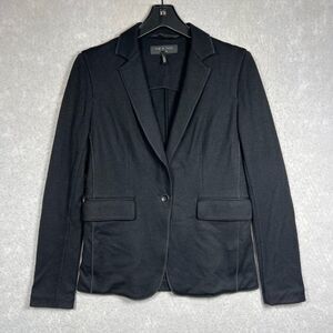 Rag & Bone Lexington Blazer Womens Size 2 Black One Button Long Sleeve Jacket